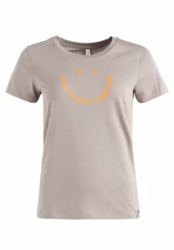 Bester Verkauf ⭐ Khujo FRANCESCA SMILE - T-Shirt Print - Graubraun, Damen ✔️ -Khujo Exquisiter Laden 03f76e7e739948cb8621df16efd6fe1c