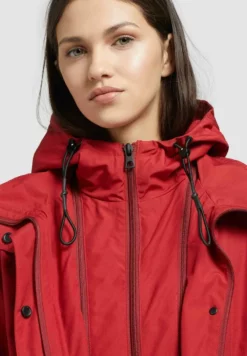 Bester Verkauf 😀 Khujo FELINA - Regenjacke / Wasserabweisende Jacke - Rot, Damen ❤️ -Khujo Exquisiter Laden 04c948082e2b4fdd8b34447d1f2e7648
