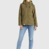 Budget 💯 Khujo ZAHIRA2 - Übergangsjacke - Khaki, Damen 🎁