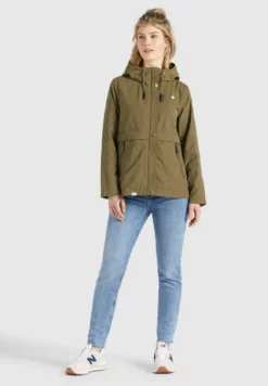 Budget 💯 Khujo ZAHIRA2 - Übergangsjacke - Khaki, Damen 🎁