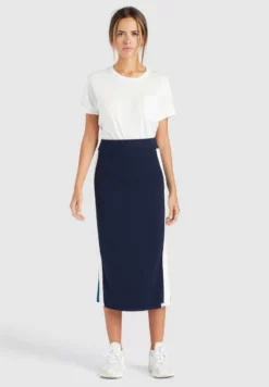 Auslauf 🎉 Khujo ROCK PRATA - Bleistiftrock - Blue/white, Damen 😉