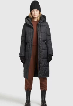 Bester Verkauf 🔥 Khujo DAKOTA - Wintermantel - Schwarz Schlangenmuster, Damen 😉