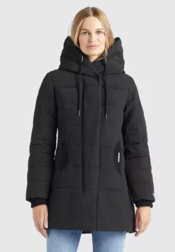 Budget 🌟 Khujo SHERMA2 - Wintermantel - Schwarz, Damen ⌛