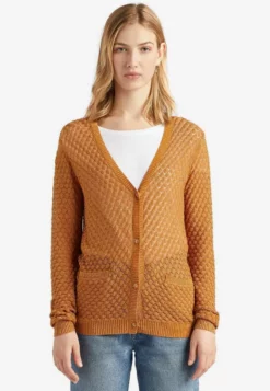 Coupon 🎉 Khujo ASYA - Strickjacke - Ochra Gold, Damen 🔔