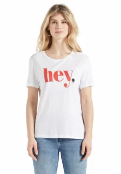 Bestpreis 😀 Khujo BANANI HEY - T-Shirt Print - Weiß, Damen ✨