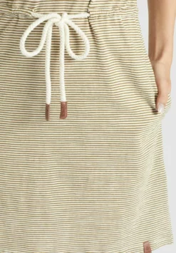 Neu 😍 Khujo ANNEMARIE - Jerseykleid - Weiß-ocker Gestreift, Damen 🔥 -Khujo Exquisiter Laden 321dde8ad16142c4bc97a61eae9522e7