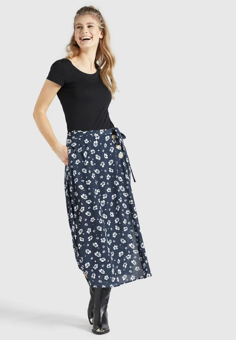 Auslauf 😍 Khujo HEPKE - A-Linien-Rock - Blau-weiß Geblümt, Damen ✔️ 4 Auslauf 😍 Khujo HEPKE - A-Linien-Rock - Blau-weiß Geblümt, Damen ✔️ – Bild 4