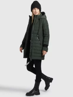 Bestes Angebot 👏 Khujo SHINE2 LIGHT - Wintermantel - Dunkelgrün, Damen 🛒 -Khujo Exquisiter Laden 35f1d9e8c8004fa4aef382506359a2e7