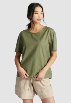 Beste Bewertungen von 🎉 Khujo ALONNA - T-Shirt Print - Olive, Damen ✔️