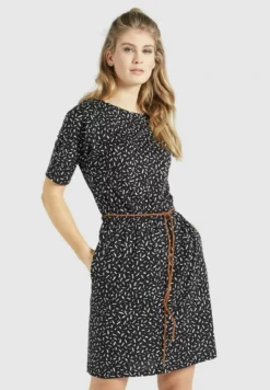 Besorgen 🎉 Khujo GABY - Jerseykleid - Schwarz-weiß Gemustert, Damen 👍