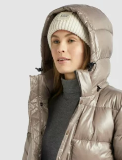 Auslauf 🌟 Khujo WENCKE SHINY - Wintermantel - Taupe Glänzend, Damen 👏 -Khujo Exquisiter Laden 43913b8835dc4b449785c334f74b3100