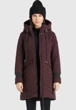 Brandneu 🔔 Khujo TOOTS PEACHED - Wintermantel - Weinrot, Damen 🔔