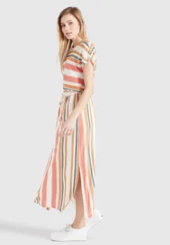 Top 10 😀 Khujo DOREEN - Maxikleid - Mehrfarbig Gestreift, Damen ✔️ -Khujo Exquisiter Laden 4a38399ab6574e69b0562b55c153b748