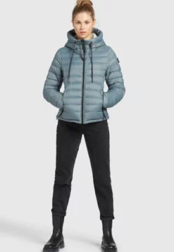 Coupon 🛒 Khujo LOVINA2 SHINE - Leichte Jacke - Blaugrau, Damen 🎁