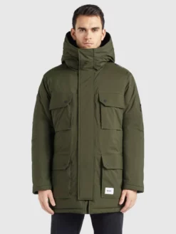 Billig 🌟 Khujo HAMLET - Winterjacke - Dunkeloliv, Herren 🧨
