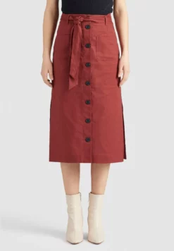 Angebote 🛒 Khujo VARSHA - A-Linien-Rock - Rotbraun, Damen 👍