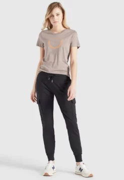 Bester Verkauf ⭐ Khujo FRANCESCA SMILE - T-Shirt Print - Graubraun, Damen ✔️ -Khujo Exquisiter Laden 59ba7863f14445939afc89cea1c885ff