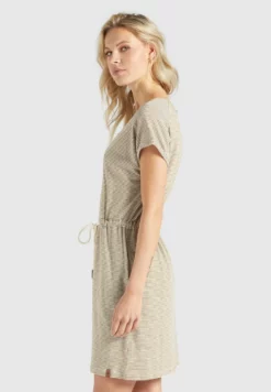 Neu 😍 Khujo ANNEMARIE - Jerseykleid - Weiß-ocker Gestreift, Damen 🔥 -Khujo Exquisiter Laden 5d0d233af956417cbd7b1019d51c3ccf