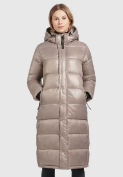 Budget 👍 Khujo CORINNA SHINY - Wintermantel - Taupe Glänzend, Damen ⌛