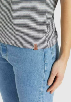 Auslauf 👏 Khujo BABSI - T-Shirt Print - Schwarz Weiß Gestreift, Damen ⌛ -Khujo Exquisiter Laden 5f03468ddf2142c0ac5517c6031b1191