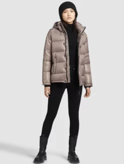 Blitzangebot ⌛ Khujo GERDA SHINY - Wintermantel - Taupe Glänzend, Damen 🔔 -Khujo Exquisiter Laden 63b0423b5a0e4d53813bae3b7205b841