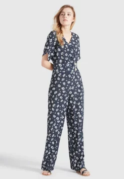 Budget ✨ Khujo BORGIA - Jumpsuit - Blau-weiß Geblümt, Damen 🔥 -Khujo Exquisiter Laden 6bcf90c5ab4b4db2bea302b30675f206