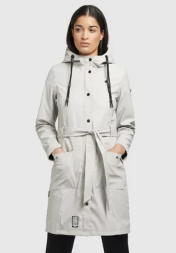 Rabatt 💯 Khujo GLENNA - Regenjacke / Wasserabweisende Jacke - Hellgrau, Damen 😍