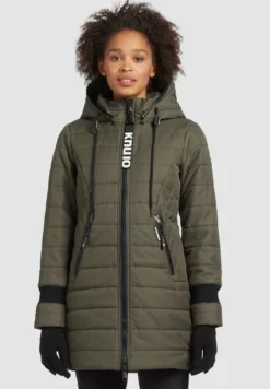 Bestes Angebot 🥰 Khujo SHINE2 STRUCTURED - Wintermantel - Dunkeloliv, Damen 🎉