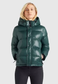 Billig 🌟 Khujo CAMILLE - Winterjacke - Dunkelgrün Glänzend, Damen 🥰