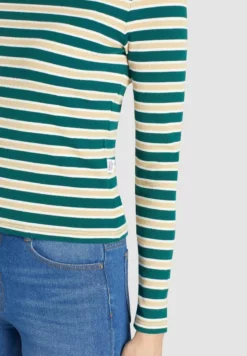 Aktion ⌛ Khujo SICHUAN - Langarmshirt - Grün-beige Gestreift, Damen 💯 -Khujo Exquisiter Laden 7d2da5cf177745cfaa7ec9aae648fc81
