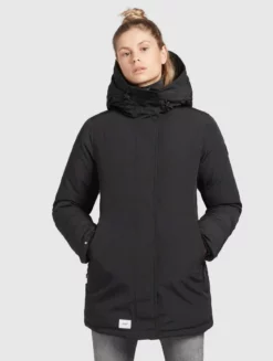 Budget 🔔 Khujo KANDA - Wintermantel - Schwarz, Damen 😀
