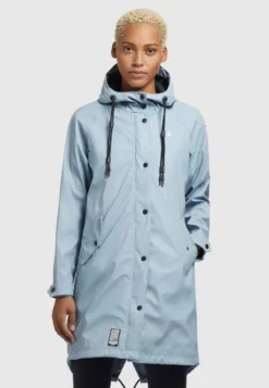 Billig ✔️ Khujo ODELIE - Regenjacke / Wasserabweisende Jacke - Hellblau, Damen ⭐