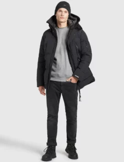 Budget 😉 Khujo GORD - Wintermantel - Schwarz, Herren 🥰 -Khujo Exquisiter Laden 8ad64f12389b4cf79a7be9cb7c53becb