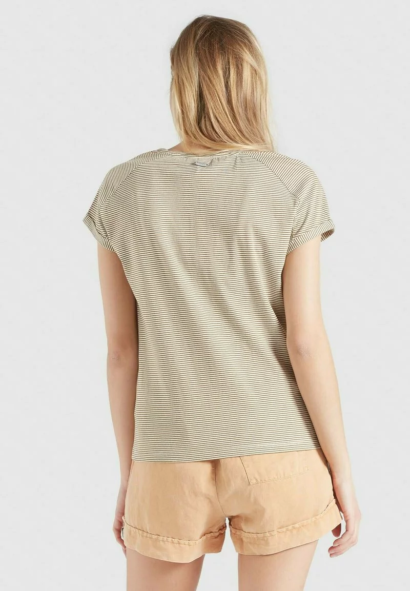 Angebote ✔️ Khujo BABSI - T-Shirt Print - Weiß Ocker Gestreift, Damen ✨ 3 Angebote ✔️ Khujo BABSI - T-Shirt Print - Weiß Ocker Gestreift, Damen ✨ – Bild 3