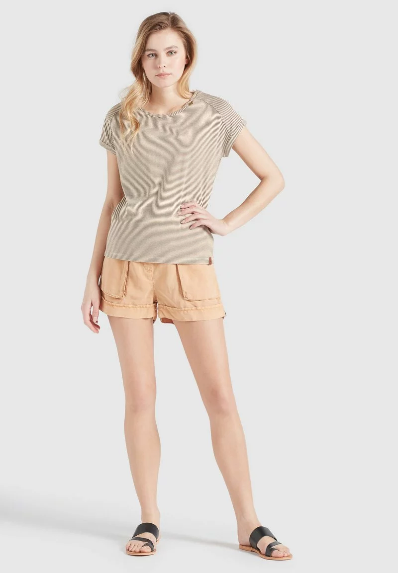 Angebote ✔️ Khujo BABSI - T-Shirt Print - Weiß Ocker Gestreift, Damen ✨ 2 Angebote ✔️ Khujo BABSI - T-Shirt Print - Weiß Ocker Gestreift, Damen ✨ – Bild 2