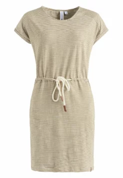 Neu 😍 Khujo ANNEMARIE - Jerseykleid - Weiß-ocker Gestreift, Damen 🔥 -Khujo Exquisiter Laden 95bfbe85ef2e41f287b6cd69967aa647