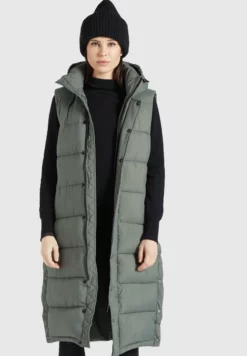 Am billigsten 💯 Khujo MAGNETA MATT - Weste - Graugrün, Damen ✨ -Khujo Exquisiter Laden 98a59ced44984b2788eda552511da06a