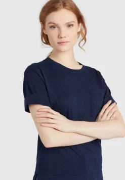 Rabatt 🌟 Khujo ALLMUT - T-Shirt Basic - Dark Blue, Damen 🛒 -Khujo Exquisiter Laden a5ff1ccba2fd410ea1fd4ee78b5bb17c