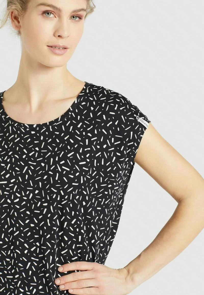 Schlussverkauf ✔️ Khujo TALAJA - T-Shirt Print - Schwarz-weiß Gemustert, Damen 🔔 6 Schlussverkauf ✔️ Khujo TALAJA - T-Shirt Print - Schwarz-weiß Gemustert, Damen 🔔 – Bild 6