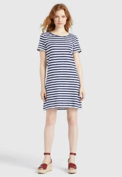 Budget 😀 Khujo VAISHALI - Jerseykleid - Blau Gestreift, Damen 😉 -Khujo Exquisiter Laden c043791a433544daa44ed6d8429768e4