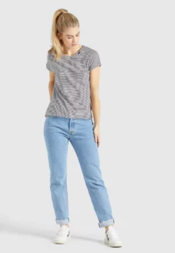 Auslauf 👏 Khujo BABSI - T-Shirt Print - Schwarz Weiß Gestreift, Damen ⌛ -Khujo Exquisiter Laden c14a546b012744f5b7bc2b1644f04747