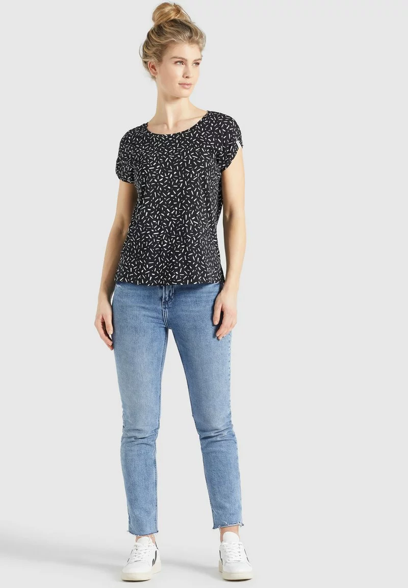 Schlussverkauf ✔️ Khujo TALAJA - T-Shirt Print - Schwarz-weiß Gemustert, Damen 🔔 2 Schlussverkauf ✔️ Khujo TALAJA - T-Shirt Print - Schwarz-weiß Gemustert, Damen 🔔 – Bild 2