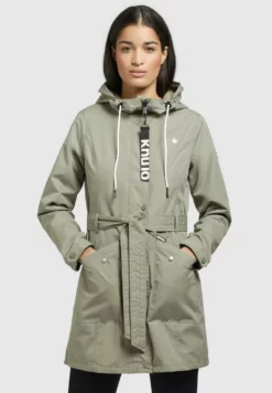 Bestes Angebot ⌛ Khujo LAUREN - Trenchcoat - Graugrün, Damen 🎉