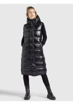 Brandneu ❤️ Khujo MAGNETA SHINY - Weste - Schwarz, Damen 🔥
