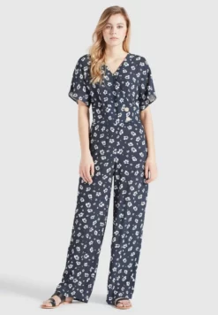 Budget ✨ Khujo BORGIA - Jumpsuit - Blau-weiß Geblümt, Damen 🔥
