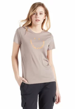 Bester Verkauf ⭐ Khujo FRANCESCA SMILE - T-Shirt Print - Graubraun, Damen ✔️
